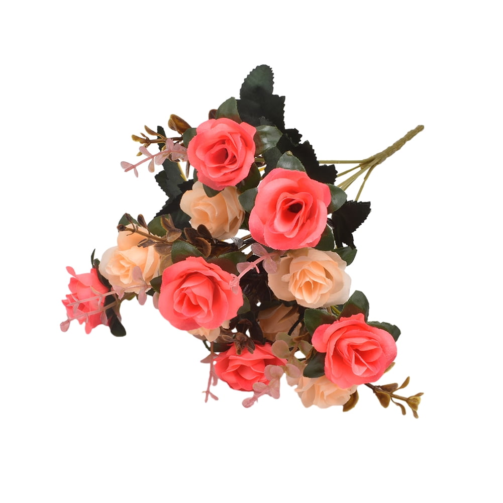 CSCHome 3PCS Fake Roses Wedding Decorations Tabletop Centerpieces ...