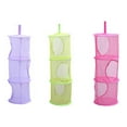 thumbnail image 1 of CSCHome 3PCS Hanging Mesh Storage Organizer Foldable Three Layers of Colorful Net Storage Cage, 1 of 5
