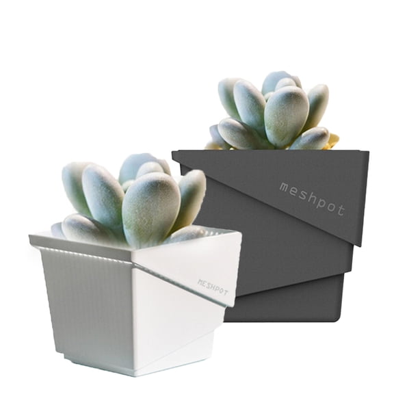 CSCHome 4 PCS Breathable Planter Square Orchid Potting Mix with Drainage Holes for Repotting for Succulents Gardening Home Window Decor