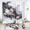 thumbnail image 1 of CSCHome 4PCS Shower Curtain Set Polyester Bath Curtain Bathroom Rugs Toilet Lid Cover Bathroom Decor, 1 of 3