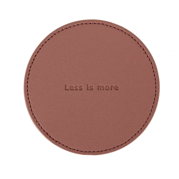 CSCHome 6 PCS Coaster Cup Leather Insulated Coaster Round Leather Drink Coasters Decor 4.1inch