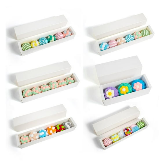 CSCHome 6 Pack Cat Toys Ball, Cat Fuzzy Balls with Bell , Interactive Cat Toys , Cat Kitten Chew Toys, 6 Pack