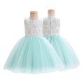 thumbnail image 1 of CSCHome 6M-12Y Little Girls Ball Gown Lace Pretty Flower Embroidery Dress for Graduation Party Dress, 1 of 8