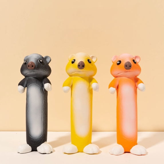 CSCHome 8" Puppy Dog Chew Latex Toy for Dog Squeaky Dog Rubber Toy for Small/Medium/Large Dogs