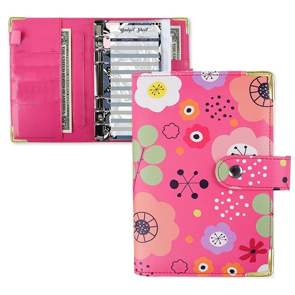 CSCHome A6 Flipchart Pocket with PU Leather Notebook Flipchart Cover Refillable Flipchart Set Suitable for Personal Planner Organizer