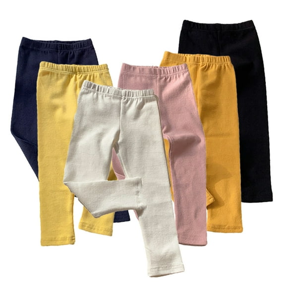 CSCHome Baby Girls Leggings Pants,Toddler Solid Color Yoga Pants Bottom Pants for 1-10 Years