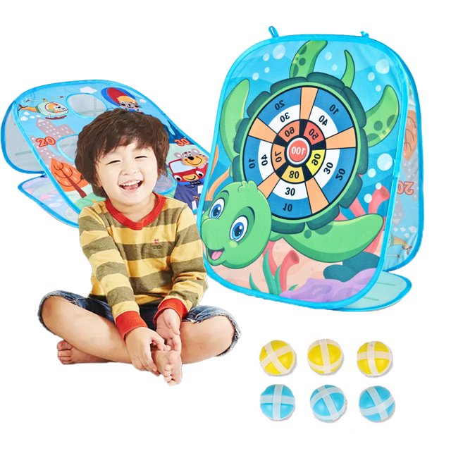 CSCHome Baby Toddler Throwing Toys Baby Foldable Throwing Game Set Toy Sided Easy Fold Target
