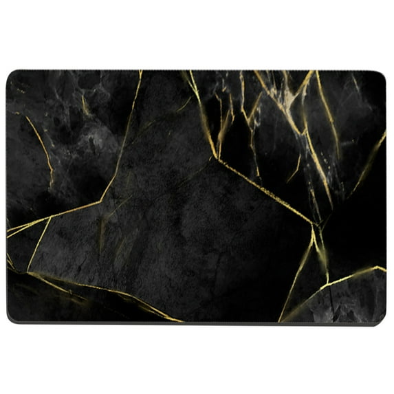 CSCHome Beautiful Pattern Bath Rug Room Bedroom Decor Non Slip Washable Soft Plush Bathroom Mats(Black)