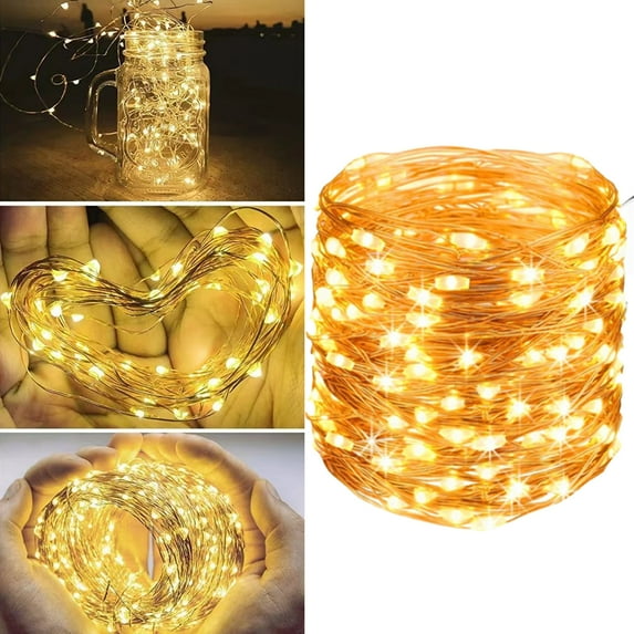CSCHome Bedroom Decor Fairy Lights for Bedroom Reusable Curtain Lights LED String Lights for Boys Girls Adults Room Decor