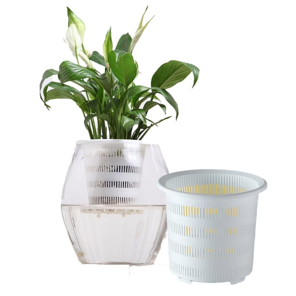 CSCHome Breathable Planter Orchid Potting Mix with Drainage Holes and Tray for Repotting for Succulents Gardening Home Window Decor