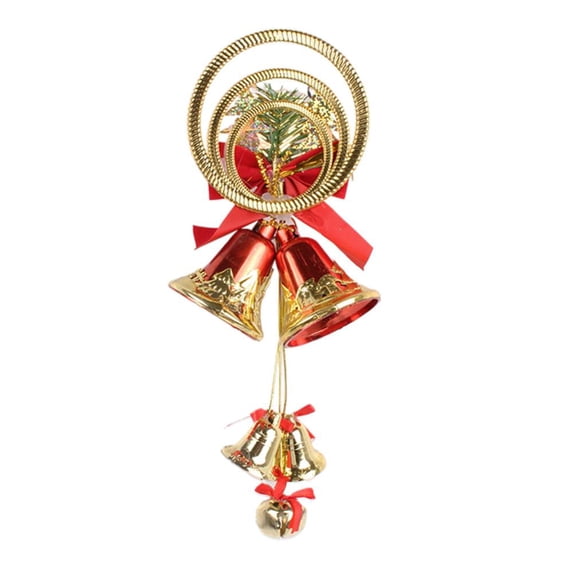 CSCHome Christmas Bells Door Hangings, Santa Claus Hangings, Christmas Tree Decorations, Window Home Decor Hangings(Gold)