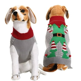 CSCHome Dog Puppy Christmas Sweater Pet Turtleneck Clothes Warm Soft Cat Outfit for Small Medium Dogs Christmas Party Dress Walmart