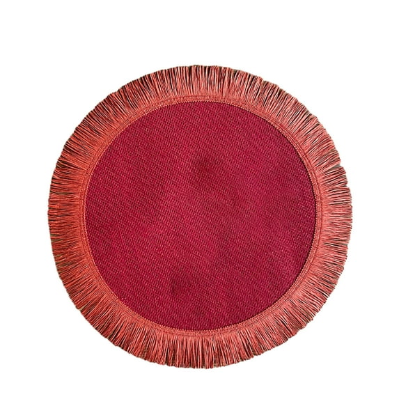 CSCHome Coaster Vase mat Bowl mat Round Heat-insulating pad Placemats Anti-slip pad 14.96inch (red)