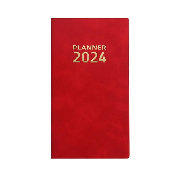 CSCHome Daily Planner 2023-2024, Planner Notebook to Improve Time-Management with Knitted Bookmark Strap for Student Office Workers