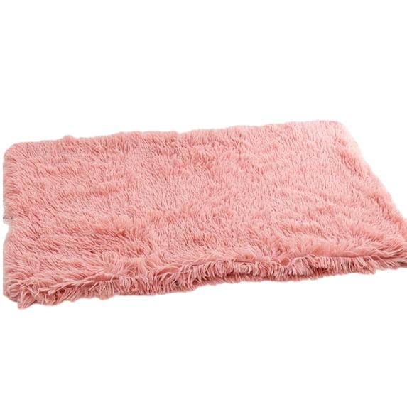 CSCHome Dog Bed Washable Soft Plush and Fluffy Ultra Cozy Pet Mat for Small Medium Dog Kitten Bed Mat(Pink)