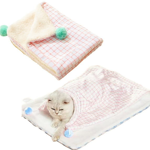 CSCHome Dog Blankets Soft and Fabric Autumn Warmth Foldable Cute Plaid Dog Blanket for Small Medium Dogs