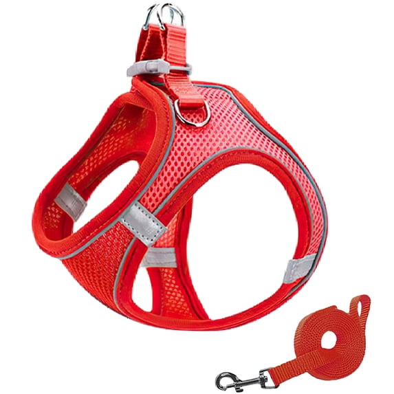 CSCHome Dog Harness and Leash for Walking Kitten Escape Harness Adjustable Reflective Puppy Undershirt Harness Breathable Pet Harness for Kitten Puppy