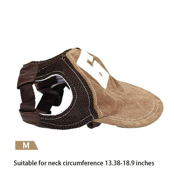 CSCHome Dog Sports Hat Dog Helmet ,Cool Dog Baseball Cap,Corduroy Dog Hats for Small Medium Large Dogs Daily Walks(Coffee)