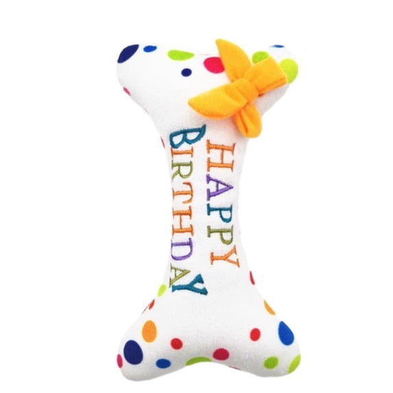 CSCHome Dog Toys Puppy Toys for Aggressive Chewers Interactive Plush Cake Bone Gift Box with Squeak Toys Dogs Favorite Training Teeth Cleaning Toys