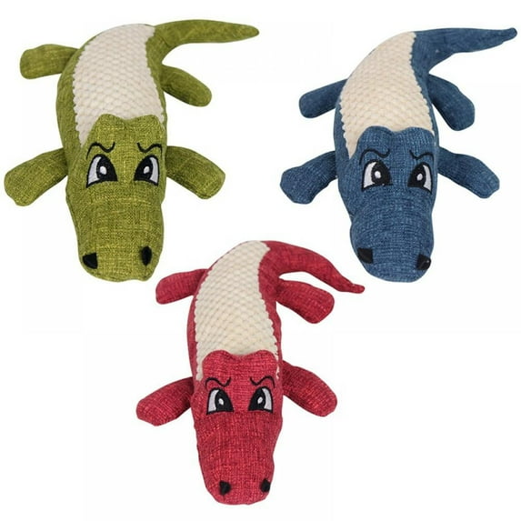CSCHome Dog Toys Tough Squeaky Dog Toys Plush Dog Toys Crocodile Shape Corn Plush Nibbling Teeth Cleaning Pet Durable Supplies