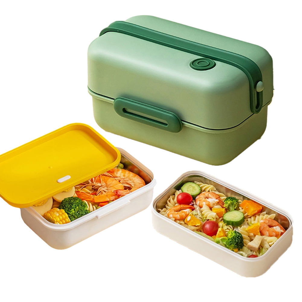 CSCHome Double Lunch Containers Durable Lunch Box Leakproof Lunch Box