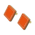 thumbnail image 1 of CSCHome Drawer Handles Door Shoe Cabinet Bedside Cabinet, Square Handles Leather Cabinet Handles 2PCS(Orange), 1 of 5