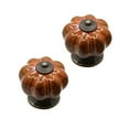 thumbnail image 1 of CSCHome Drawer Knobs Ceramic Leopard Print Pumpkin Decor Cabinets Closet Door Universal 2PCS(Orange), 1 of 5