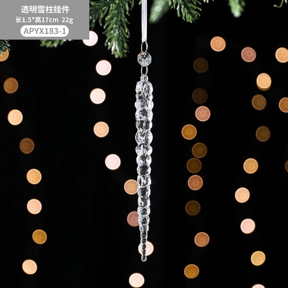 CSCHome Exquisite Acrylic Transparent Christmas Pendant Decor Christmas Birthday Party Stage Decor