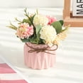 thumbnail image 1 of CSCHome 5.71x3.46in Simulated Flower Pot Plant, Fresh and Natural, Hotel Home Decoration (Pink), 1 of 7