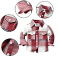 thumbnail image 1 of CSCHome Fall Kids Plaid Shirt for Boys Girls,Winter Warm Shirt Long Sleeve Button down for Toddler 6M-9Y, 1 of 6