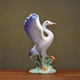 thumbnail image 1 of CSCHome Home Decoration Ornaments Fine Painted Ceramic Crane Shape Crafts Office Room Decor, 1 of 5