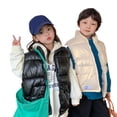 thumbnail image 1 of CSCHome Kids Baby Winter Puffer Vest Jacket for Girls 2-9Y Autumn Winter Warm Puffer Waistcoat Zip Up Outwear Toddler Cute Waterproof Thickened Warm Sleeveless Jacket Coat, 1 of 6