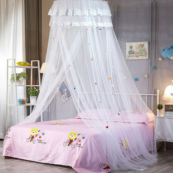 CSCHome Kids Bedspread Net for Girls Room Decor Transparent Pvc Ceiling Bed Canopy Bed Tent Easy to Install with Suction Cup Hook Screws