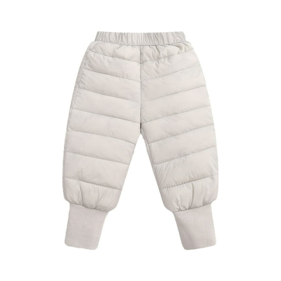 CSCHome Kids Boys Girls Winter Fleece Jogger Sweatpants for Baby Newborn Soft Solid Color Drawstring Pants Adjustable Gear Trousers 3 Months-6 Years