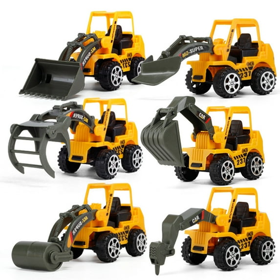 CSCHome Kids Engineering Car Toys Construction Truck 6PCS Set Educational Gifts for Boys Girls