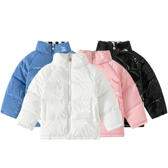 CSCHome Kids Toddle Boys Girls Cotton Jacket Outerwear,3-12Y Winter Snow Coats Cotton Zipper Baby Padded Outerwear Jacket Tops