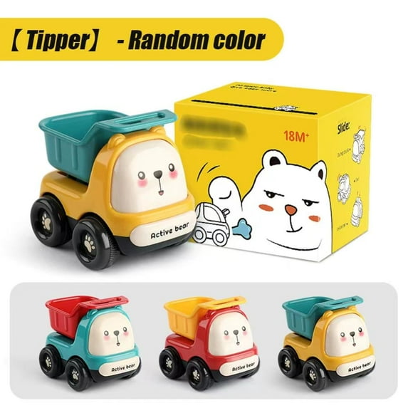 CSCHome Kids Toy Car Inertia Car Dumper Cartoon Model Desktop Decoration (3PCS gift box)