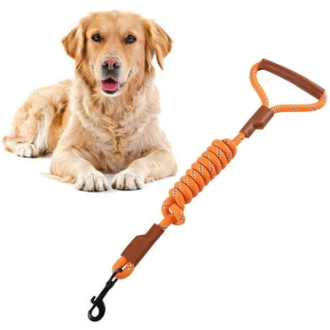 CSCHome Leather Dog Leash with Comfortable Padded Handle Highly Reflective Leash for Small, Medium and Large Dogs Super Soft Leather Leash with Padded Handle