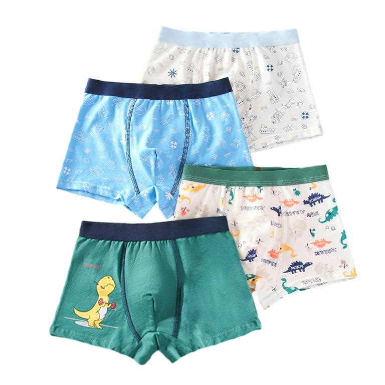 CSCHome Little Boys'Boxer Briefs Multipacks with Assorted Prints 4 PCS Flex Soft  Underwear for Teen Boys 3-18Y 