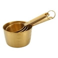 thumbnail image 1 of CSCHome Measuring Cups Set 4 PCS,Safety Stainless Steel Measuring Cups,Kitchen Gadgets Cooking&Baking(Gold), 1 of 5