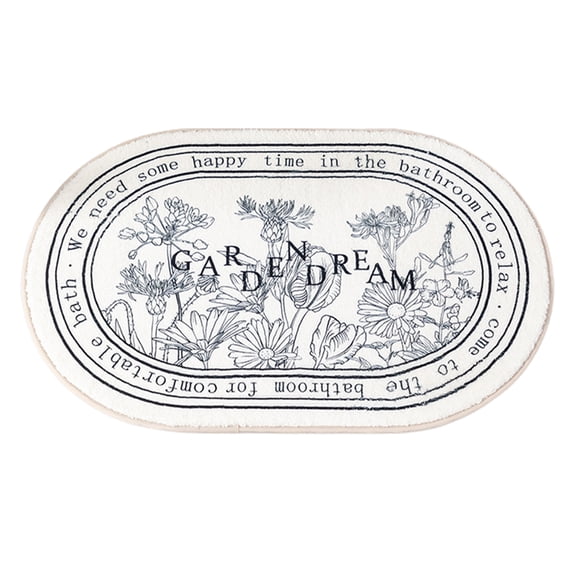 CSCHome Minimalist Bathroom Rug Foot Mats, Absorbent Mat for Bedroom Kitchen, Shower Room Anti-Slip Mat