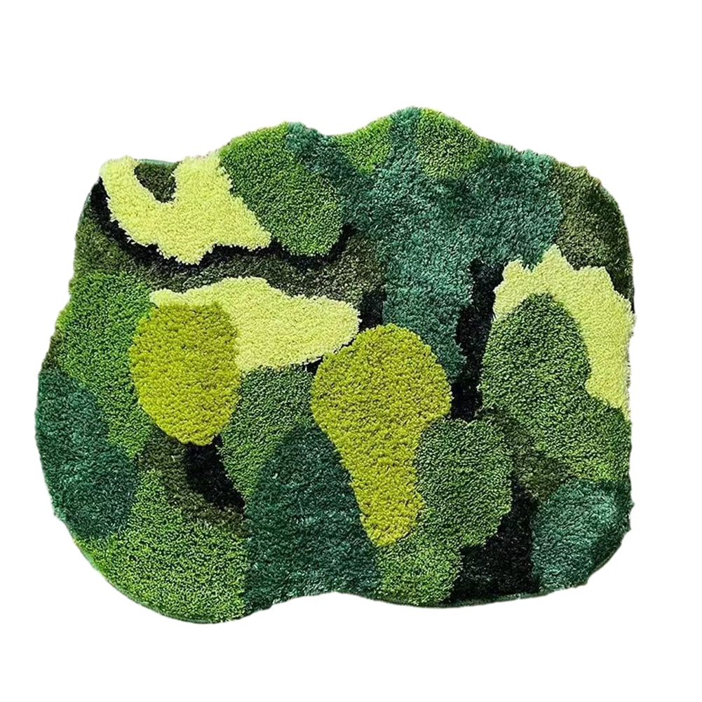 CSCHome Moss Bath Mat Made Nonslip Shower Mat Bathroom Rugs of