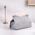 thumbnail image 1 of CSCHome PU Material Tissue Box Cover Leather Facial Tissue Dispenser Napkin Box for Kitchen Office, 1 of 5