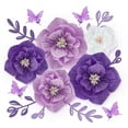 thumbnail image 1 of CSCHome Paper Flowers Easy to Store Tissue Paper Flowers with Butterfly for Nursery Wall Home Decor, 1 of 5