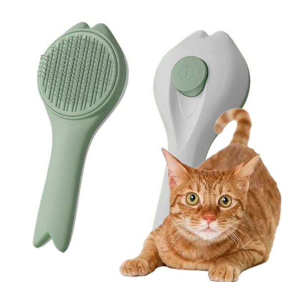 CSCHome Pet Comb Cleaning Brush Detangling Comb for Dogs and Cats-Removes Shedding Hair-Grooming Brush for Small to Medium-Sized Dogs,Cats