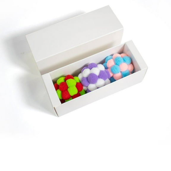 CSCHome Plush Ball Toy Set, Cat and Puppy Ball, Felt Cat Toys and Dog Toys, Mini Ball Pet Toys