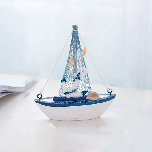 CSCHome Pretty Beach Fishing boat Theme Party Decor Wooden Sea Anchor Sailboat Ornament Photo Props