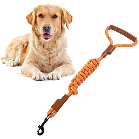 CSCHome Puppy Leash Reflective Dog Leash Durable Comfortable Leather Handle Dog Leash for Walking Daily