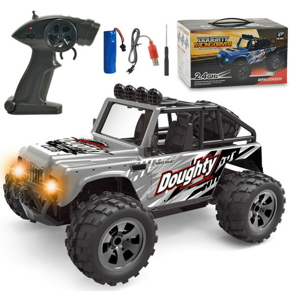 CSCHome Rechargeable Remote Control Car,Wireless Remote Control Two-Drive Off-Road Climbing Car Toys for 3+Years Old(Grey)