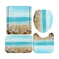 thumbnail image 1 of CSCHome Shower Curtain Sets with Non-slip Rugs Toilet Lid Cover Mat and Bath Mat, Ocean Picture HD Print Shower Curtains, 1 of 5